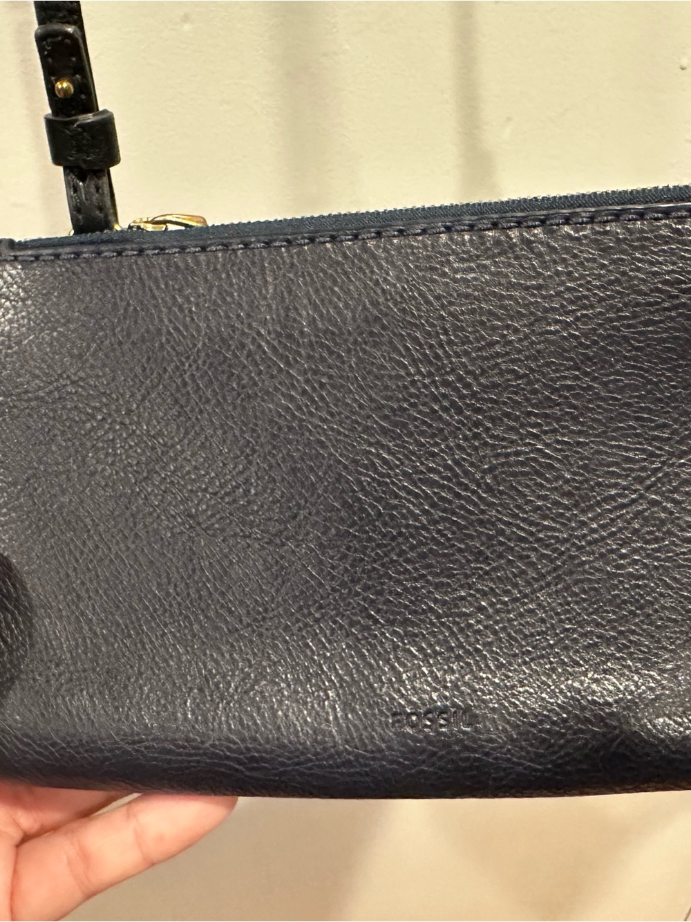 Fossil Black Leather Crossbody Wallet Bag - Picture 6 of 10
